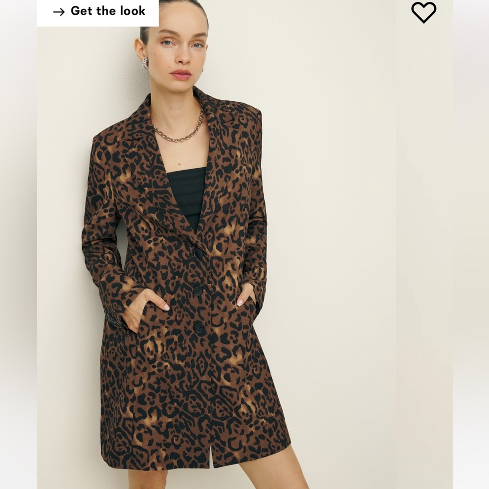 Reformation x Laura Harrier Leopard Relaxed Blazer size XS perfect condition.